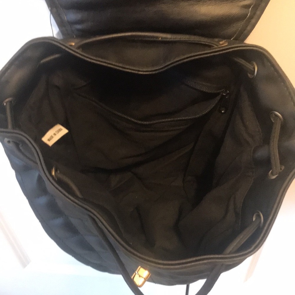 Black Mini Backpack Purse - Picture 4 of 6